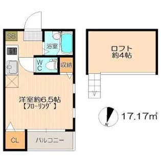 エレガンテ大濠西II【203号室】の間取り