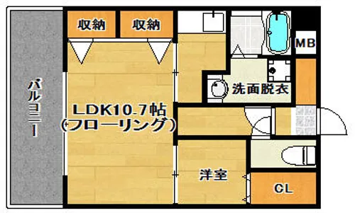 いわきビル今宿【706号室】の間取り