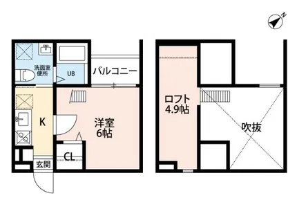 クレールフィル【205号室】の間取り
