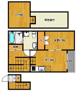 ヴォラーレ姪浜【201号室】の間取り