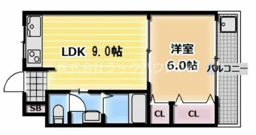 新成ハイツ【4階】の間取り