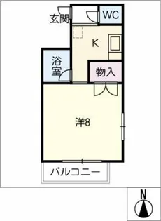 第6庭園荘【2階】の間取り