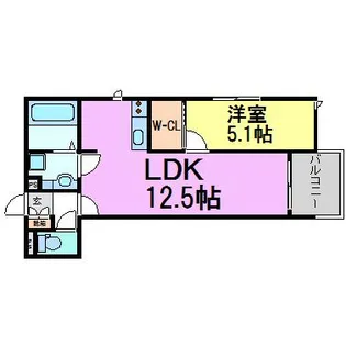 カーサフォレスタ塚口【2階】の間取り