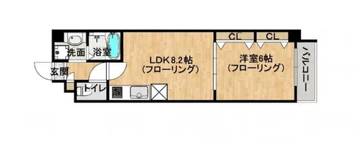 モントーレヒルズ舞松原【4階】の間取り