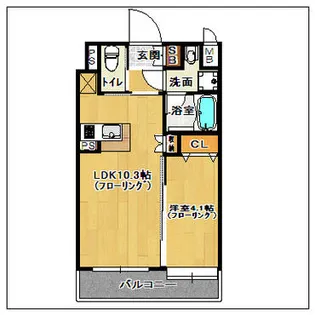 クリムゾン博多Ⅱ 【2階】の間取り