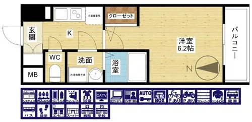 エスリードレジデンス大阪グランノースⅡ【7階】の間取り