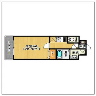 サヴォイスタジオスイーツ【2階】の間取り
