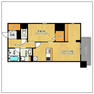 ウィスタリアレジデンス博多【1405号室】の間取り