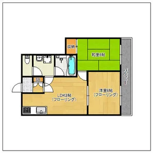 サンセーヌ城西【702号室】の間取り