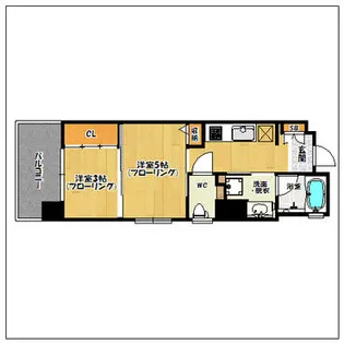 レジデンシャルヒルズリバープレイス【10階】の間取り