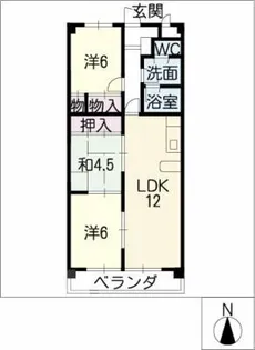 ダイアヒルズ常願通【3階】の間取り
