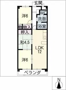 ダイアヒルズ常願通【3階】の間取り