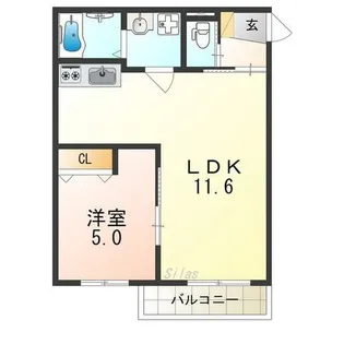 ALEGRIA諏訪ノ森【1階】の間取り