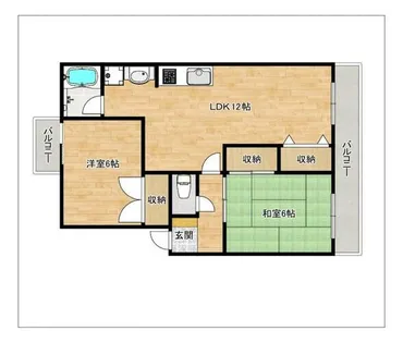 鳥井コーポ【205号室】の間取り
