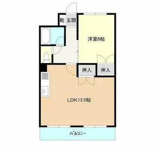 海洋ビル【405号室】の間取り