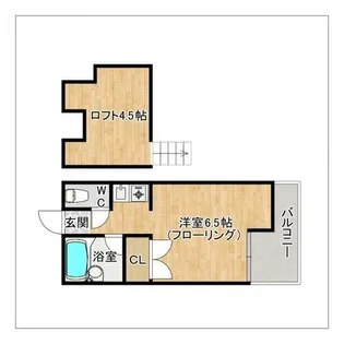 ビューハイム二日市【203号室】の間取り