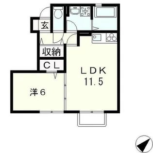 シーザリオA棟【1階】の間取り