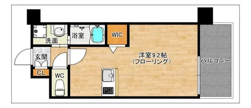 エンクレスト天神GLEE【3階】の間取り