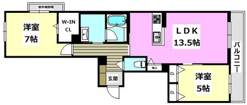 Sha Maison andante【202号室】の間取り