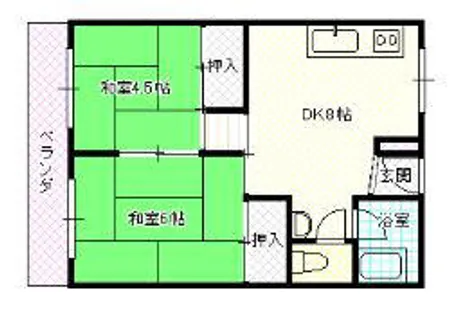 清水谷コーポ【204号室】の間取り