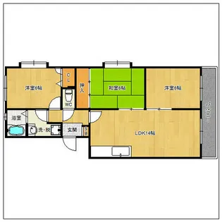 シャトレ参番館【103号室】の間取り