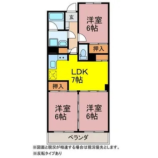 メゾン東脇【103号室】の間取り