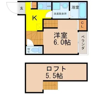 ハーモニーテラス十番Ⅳ【1階】の間取り