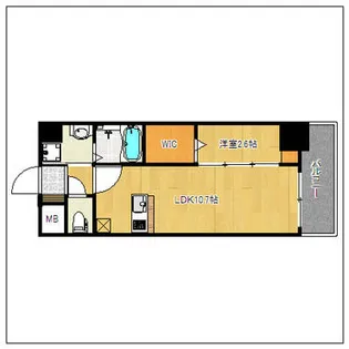 エンクレスト博多ハーモニー【4階】の間取り