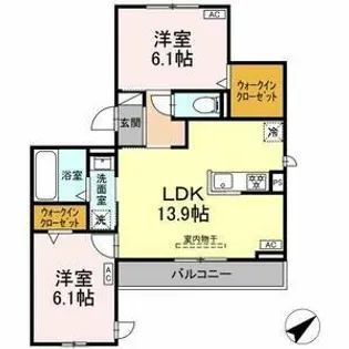 D-avance柱Ⅱ【3階】の間取り
