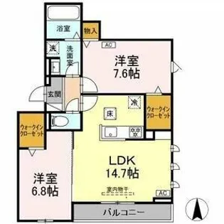 D-avance柱Ⅰ【1階】の間取り