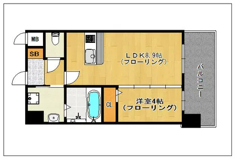 S-FORT箱崎東【1106号室】の間取り
