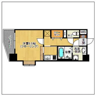 ルネス六本松【9階】の間取り