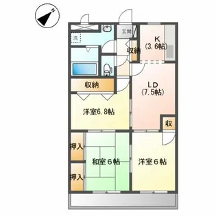 エルシャルマン【5階】の間取り