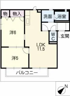ウィステリア天白 A棟【1階】の間取り