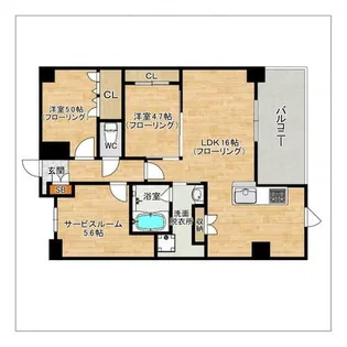 S-RESIDENCE伊都Attirant【1011号室】の間取り