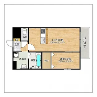LIBTHメゾン高取【504号室】の間取り
