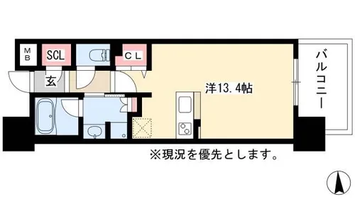 ロイヤルパークスERささしま【623号室】の間取り