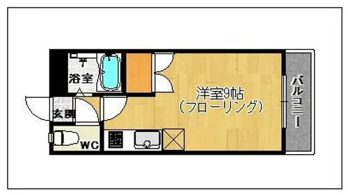 プレアール福工大前【511号室】の間取り