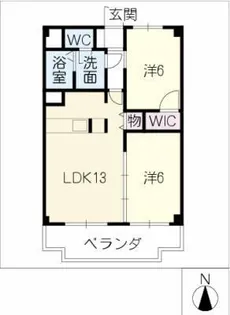 アークヒルズ虹ヶ丘【2階】の間取り