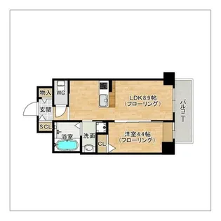 セラヴィ箱崎【4階】の間取り