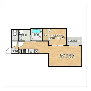Cherim吉塚II【303号室】の間取り