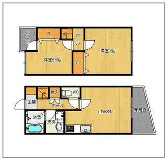 エスト クレール【103号室】の間取り