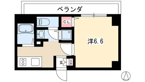 プレミアムコート名古屋金山インテルノ【11階】の間取り