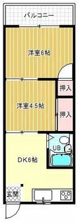 暁21 3番館【1階】の間取り