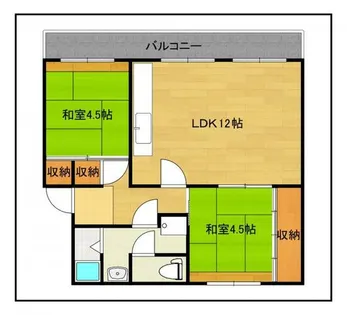 美室団地【6号室】の間取り