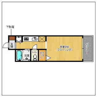 ダイナコートグランデュール博多【8階】の間取り