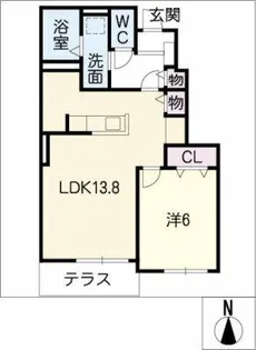 アーバンフィールド【1階】の間取り