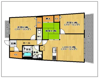 アイランドシティ・インフィニガーデン【N328号室】の間取り