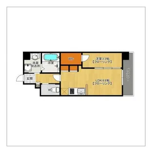 ブレス唐人町駅前【3階】の間取り