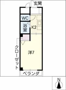 サンライズヤスクニ【3階】の間取り